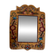 Small mirror in colored marquetry – 1970s – 48 x 36.5 cm