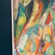 Original Danish Oil on Canvas – “Abstract Composition” – Vintage & Framed