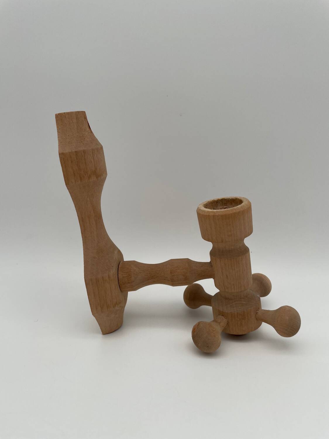 Vintage design wooden candle holder 1970 Arne Hoyer