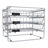 Chrome steel mail sorter, 70s design