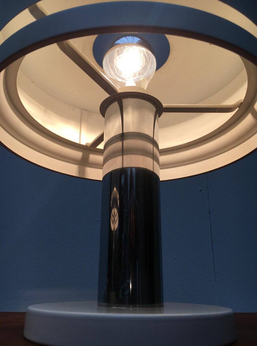 Minimalist table lamps from the German mid-century space age by Kaiser Idell / Kaiser Leuchten, 1960s, set of 2.