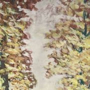 Bright walk, oil on paper signed Vero Cim.