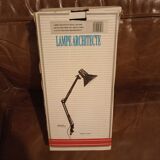 Black vintage architect lamp in its box
