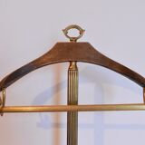 Retro night valet in brass and wood in Neoclassical style