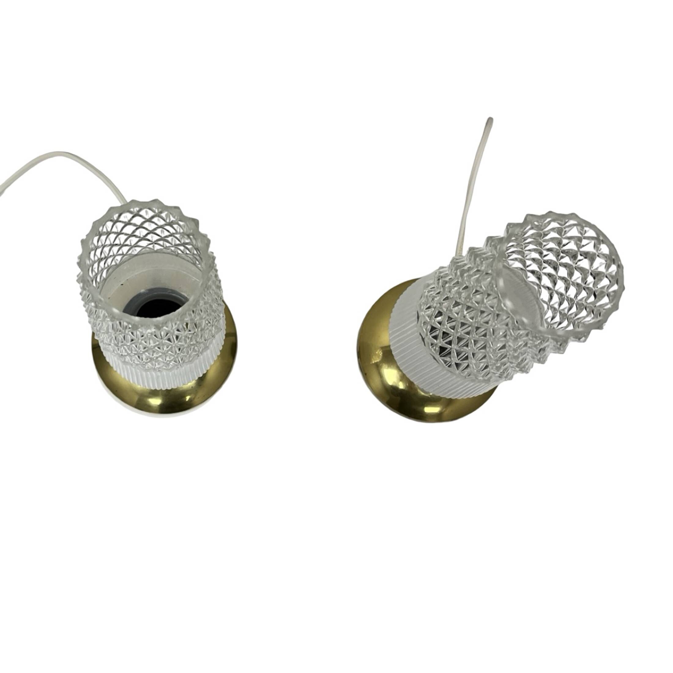 Pair of vintage Elektro-Rausendorf Bautzen bedside lamps, Germany, 1970s