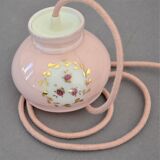 Vintage pink walkman floral pattern and golden frieze