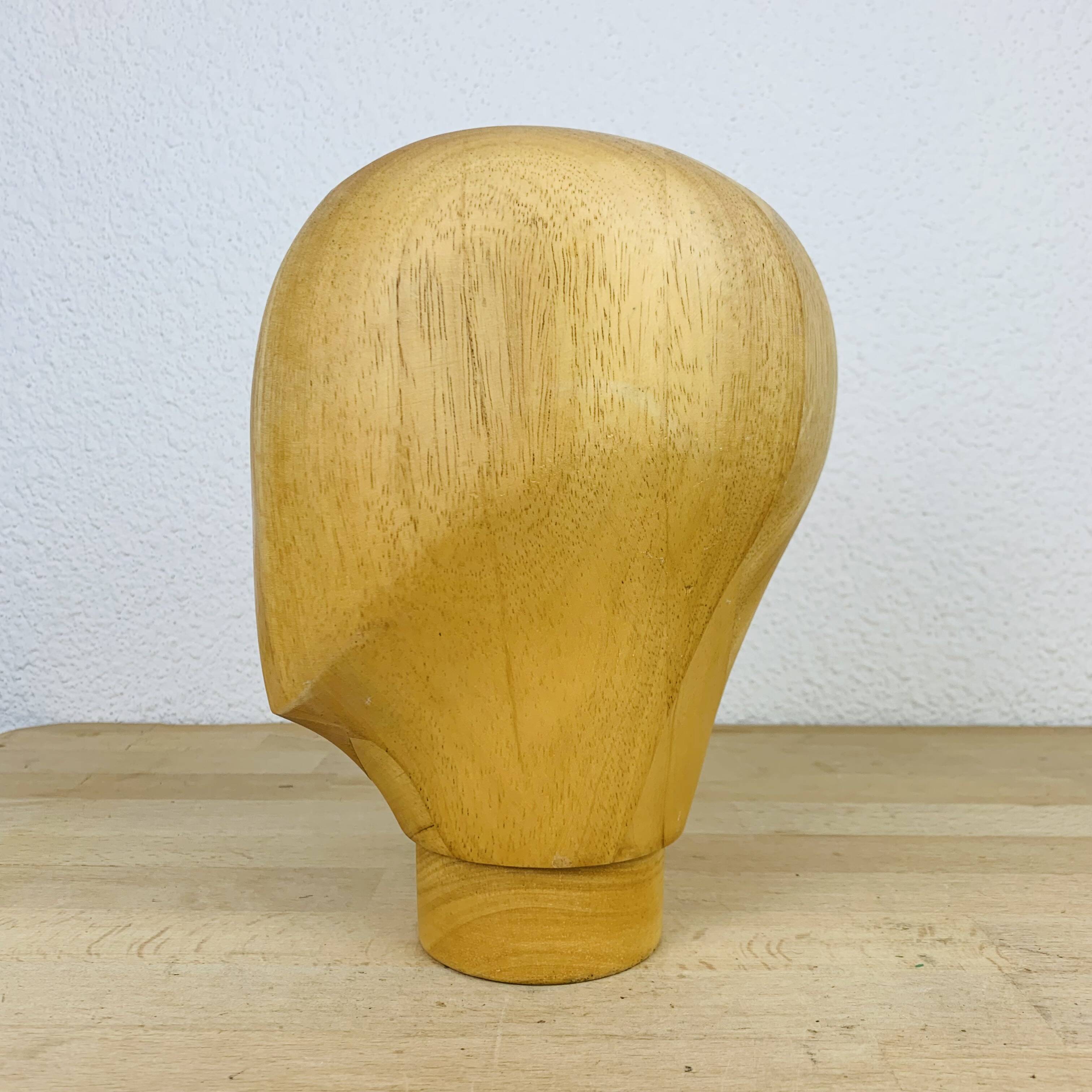 Vintage wooden hat head