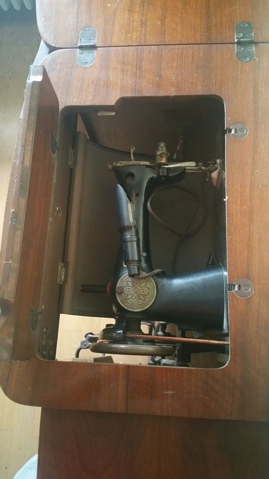 Furniture sewing old singer machine