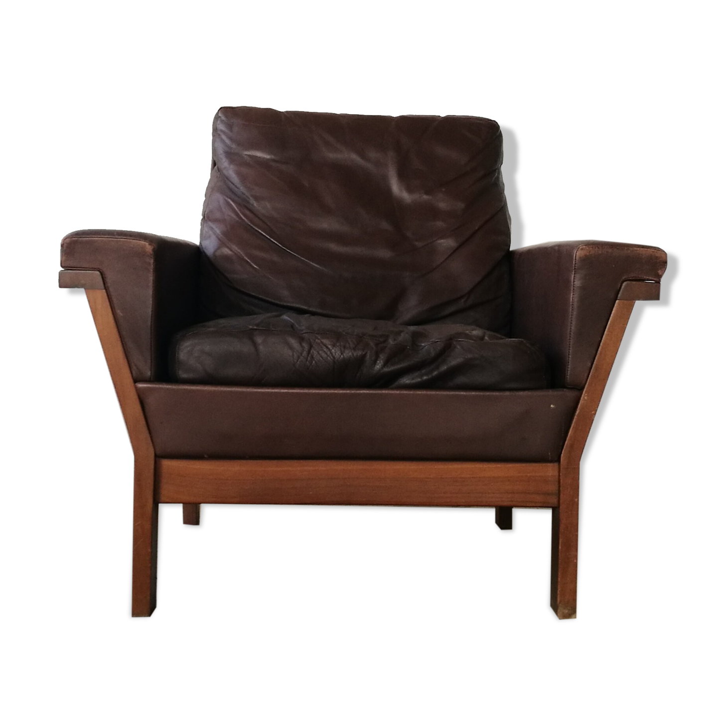 Leather armchair design 1980