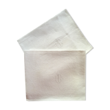 6 old damask linen napkins.