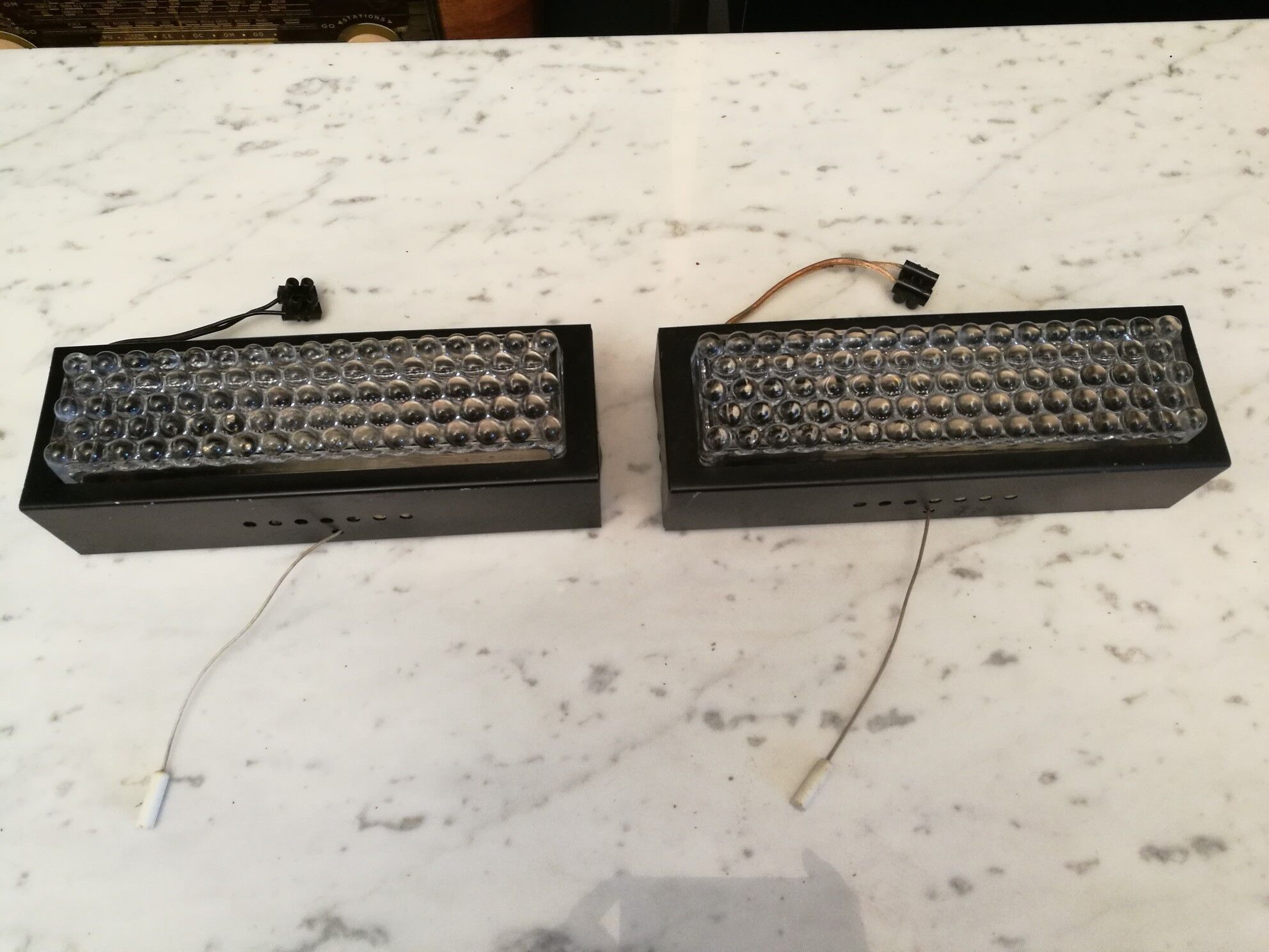 Pair of vintage beaded glass sconces 70