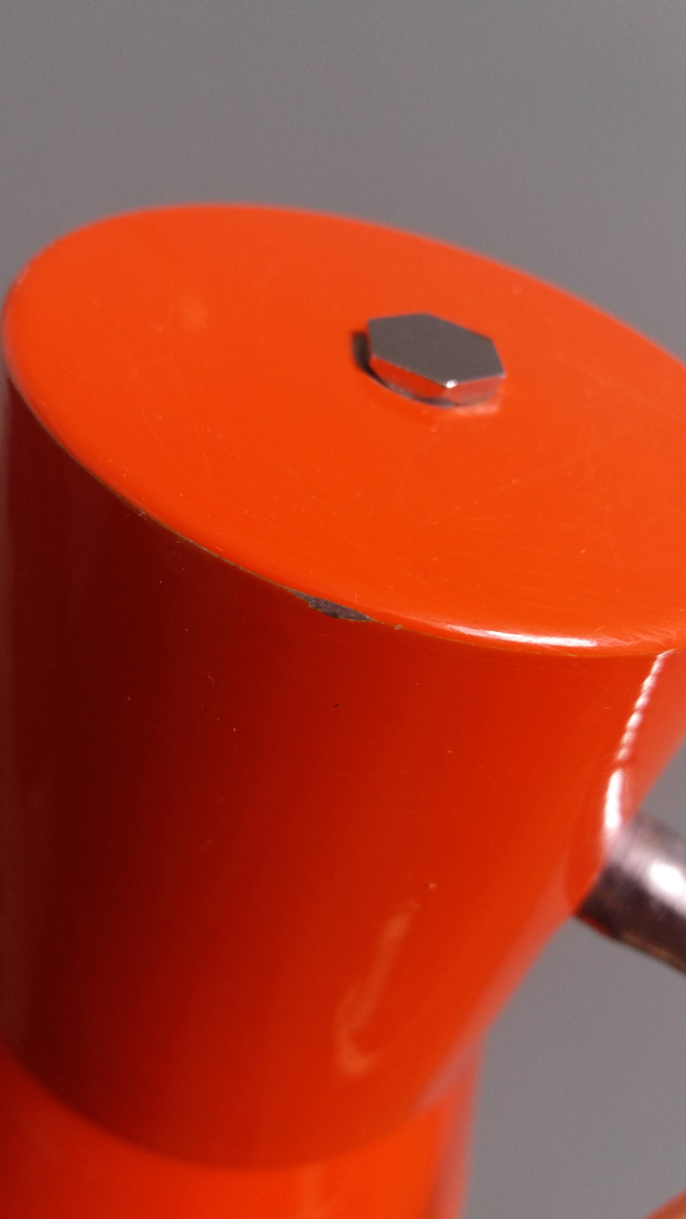 Lampe de bureau flexible années 70 orange