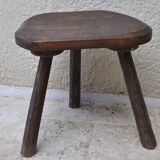 Raw rustic tabouret made in Périgord