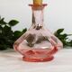 Pink glass bottle