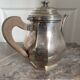 Antique Silver-Plated Metal Teapot Art Deco
