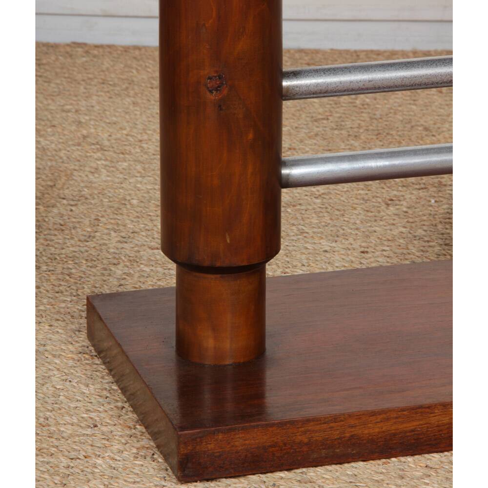 Modernist coffee table in wood and chrome metal, 1930.