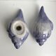 Duo of salt and pepper shaker in slurry shell pattern 70s