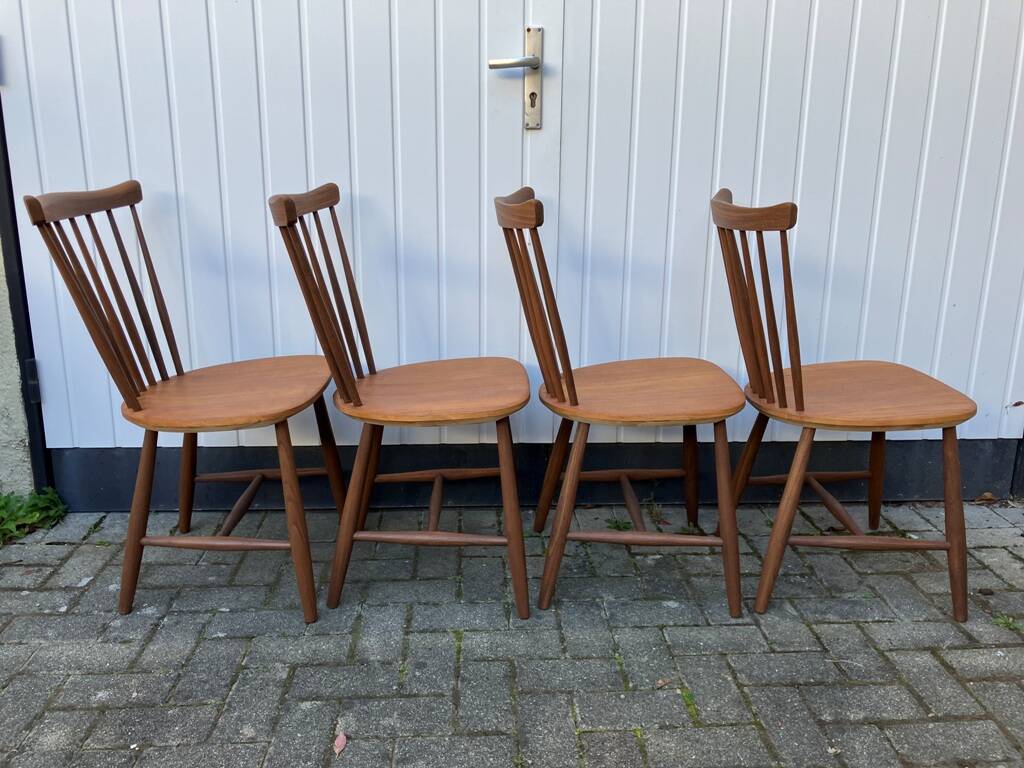 Set of 4 "SH41" Chairs by Yngve Ekström, NESTO Sweden 1960s