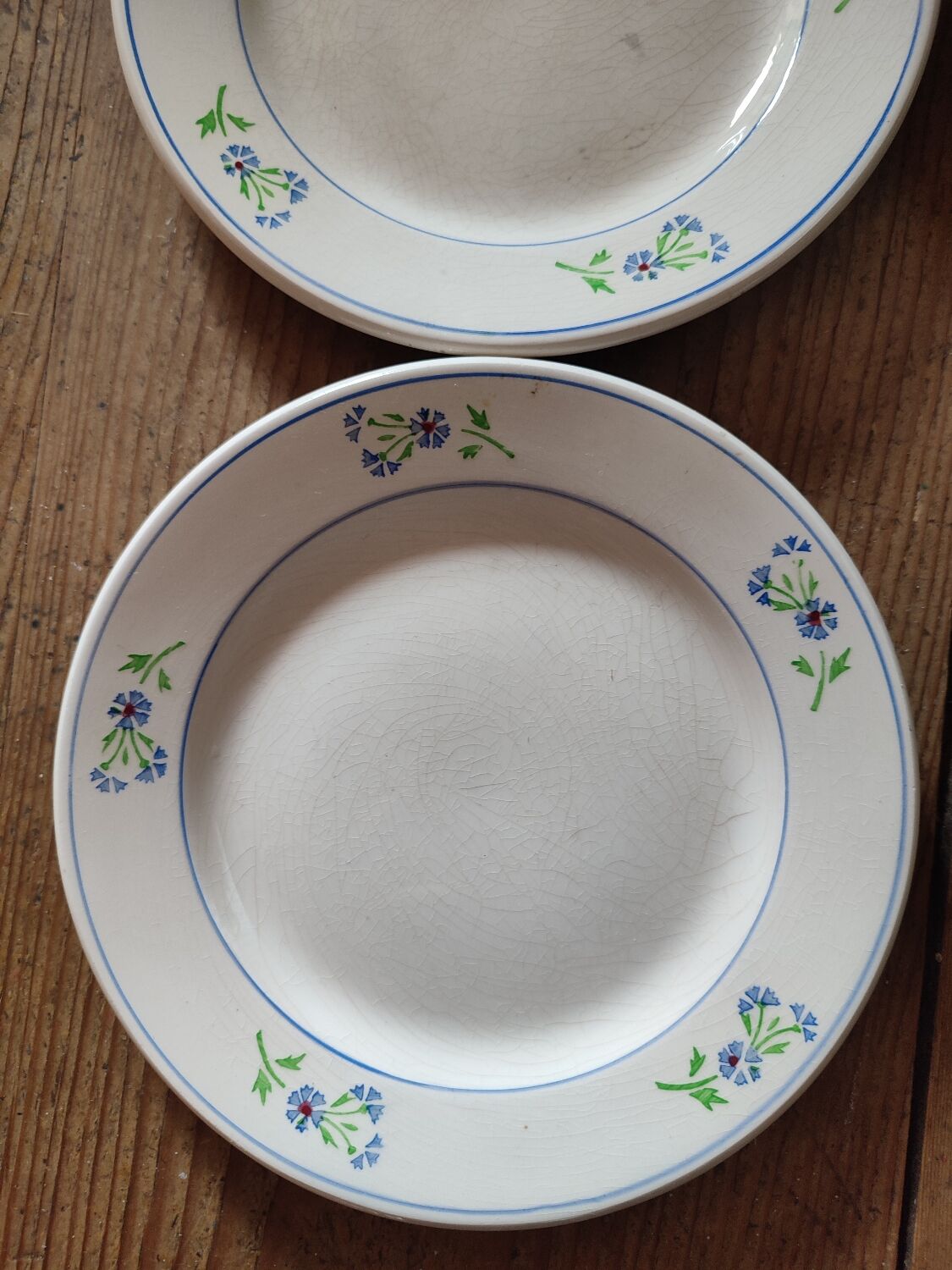 Cornflower dessert plates