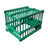 Vintage bird cage in green wood retro paint