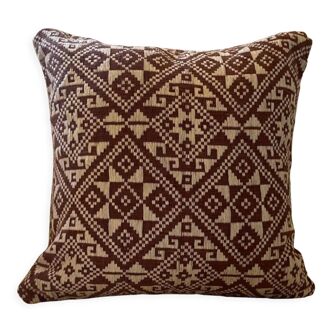 Coussin marron chocolat 40x40 cm