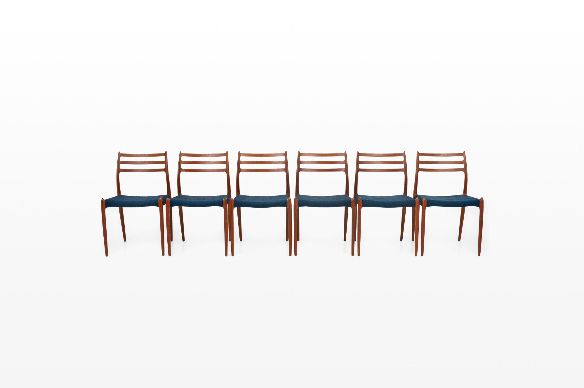 Dining Chairs Model 78 by Niels O. Møller for J.L. Møllers, 1960s, Set of 6