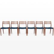 Dining Chairs Model 78 by Niels O. Møller for J.L. Møllers, 1960s, Set of 6