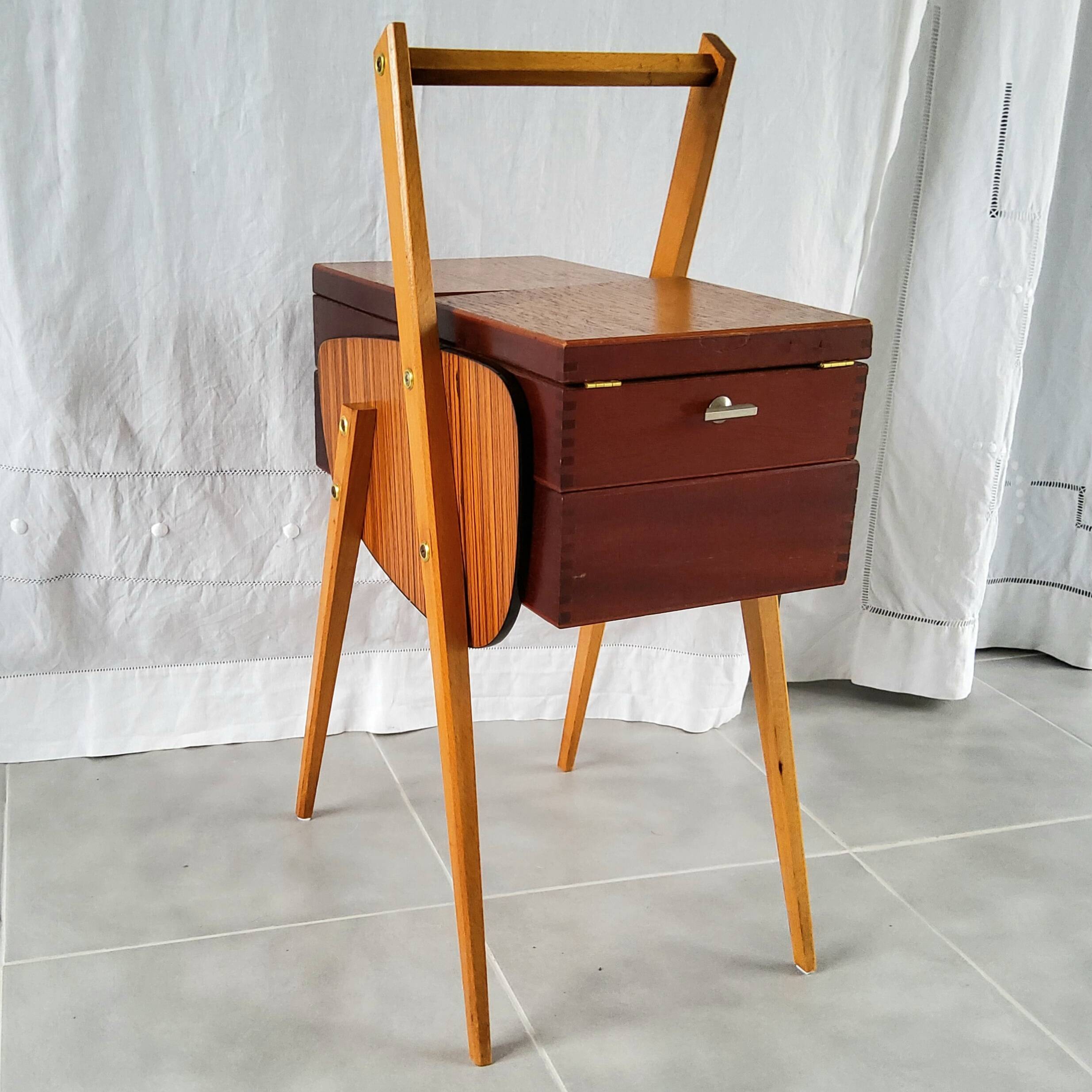 Scandinavian sewing box 50s/60s