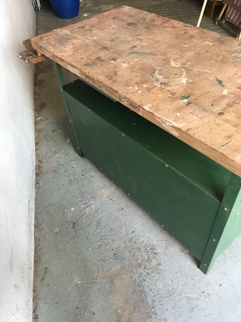 Metal and wood Workbench