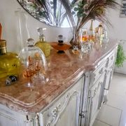 Buffet in cherry wood, Provençal style, renovated in aged white.