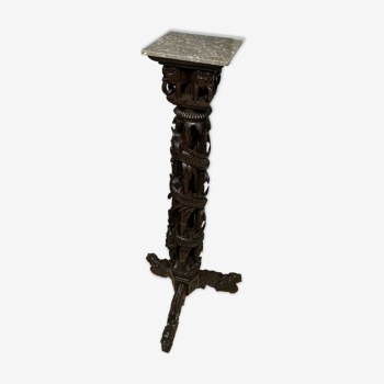 Indochinese columns dragon harness pedestal table