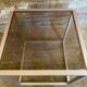 Vintage Cube Coffee Table, Aluminum + Smoked Glass, 1980s