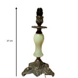 Rustic brass onyx lamp base
