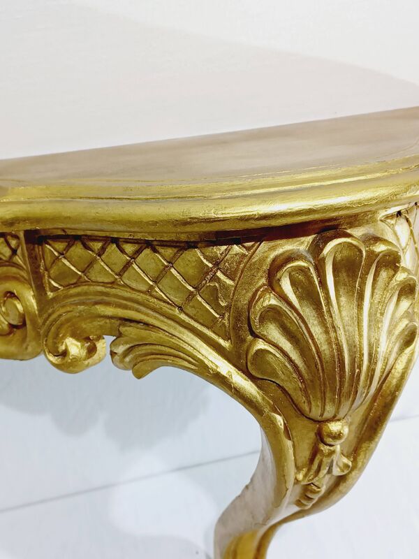 Console dorée style Louis XIV
