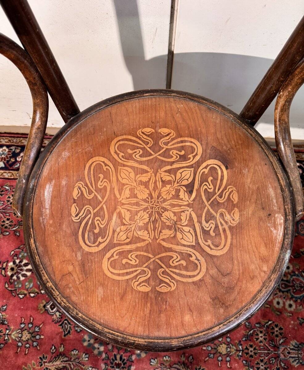 Fischel office chair in curved wood