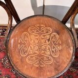 Fischel office chair in curved wood