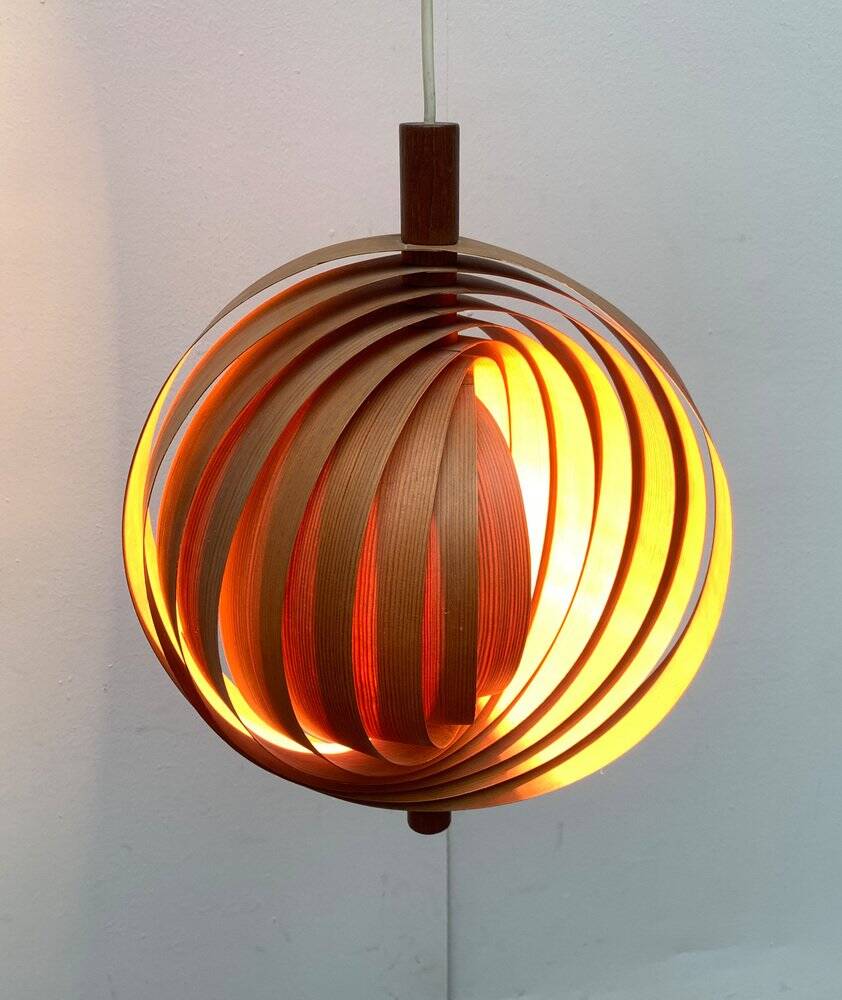 Mid-Century Teak Moon Lamps, 1960s, set of 2