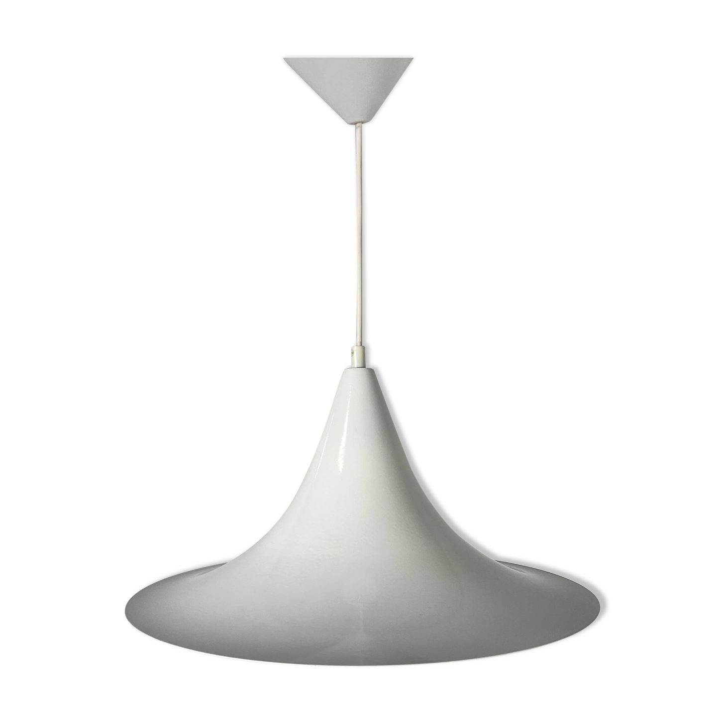 Vintage metal trumpet pendant, 1970s