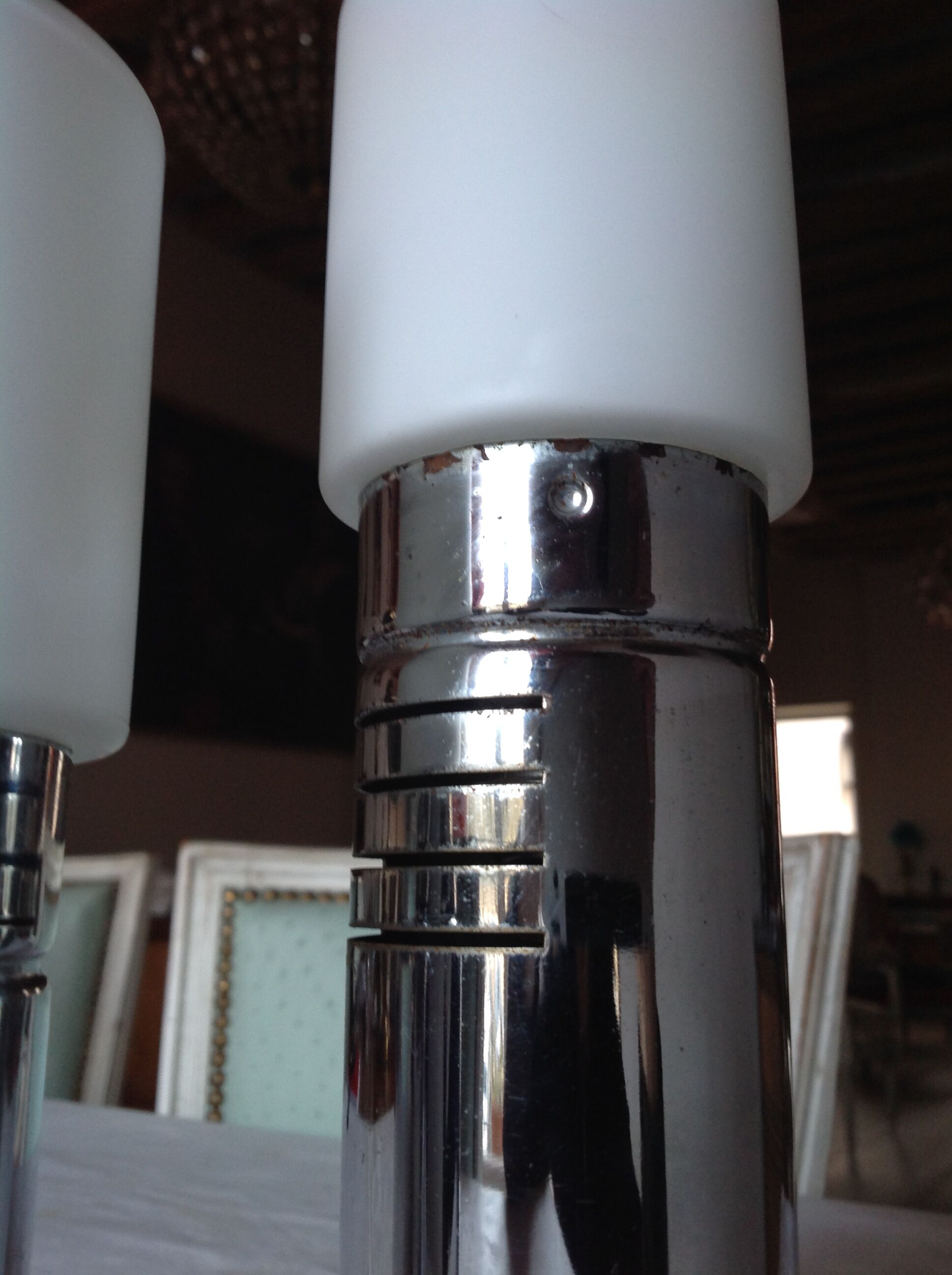 Lampe chromée année 70