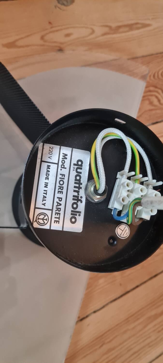 Pair of wall lights model fiore parete for quattrifolio