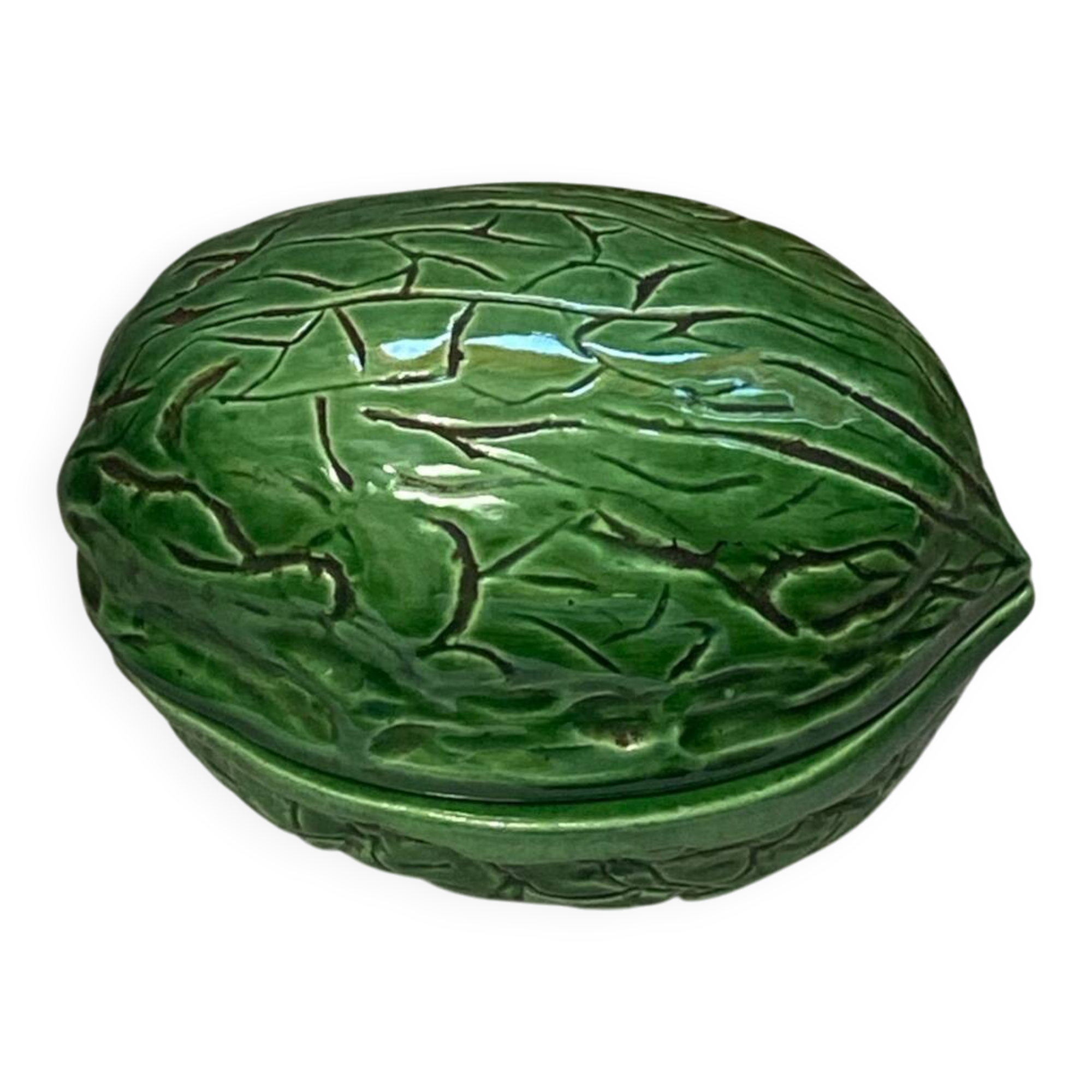 Ceramic nut-shaped candy box