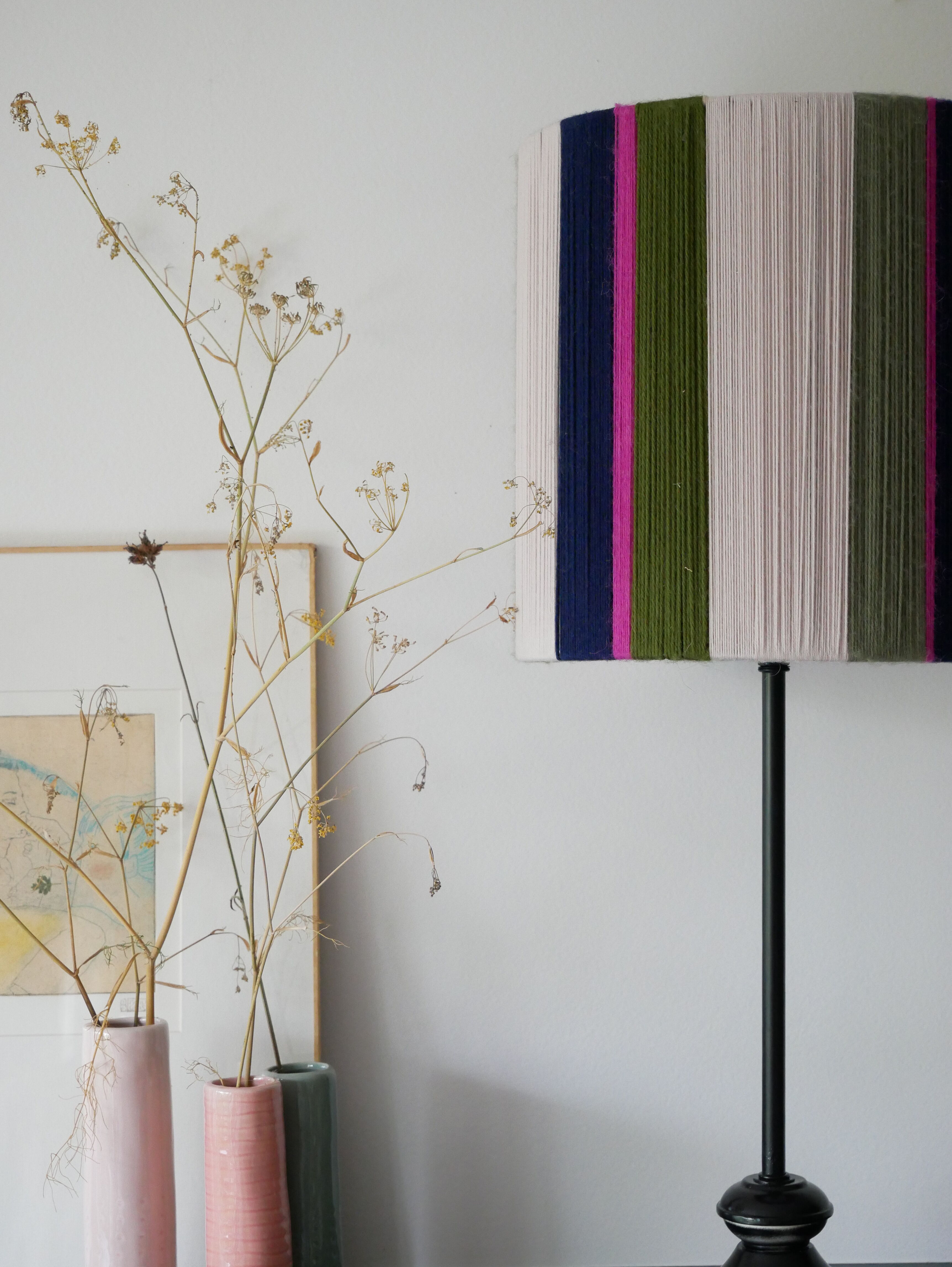 Suzy model lampshade - hand-woven lamps - Unique lampshade in woven yarn - woven suspension