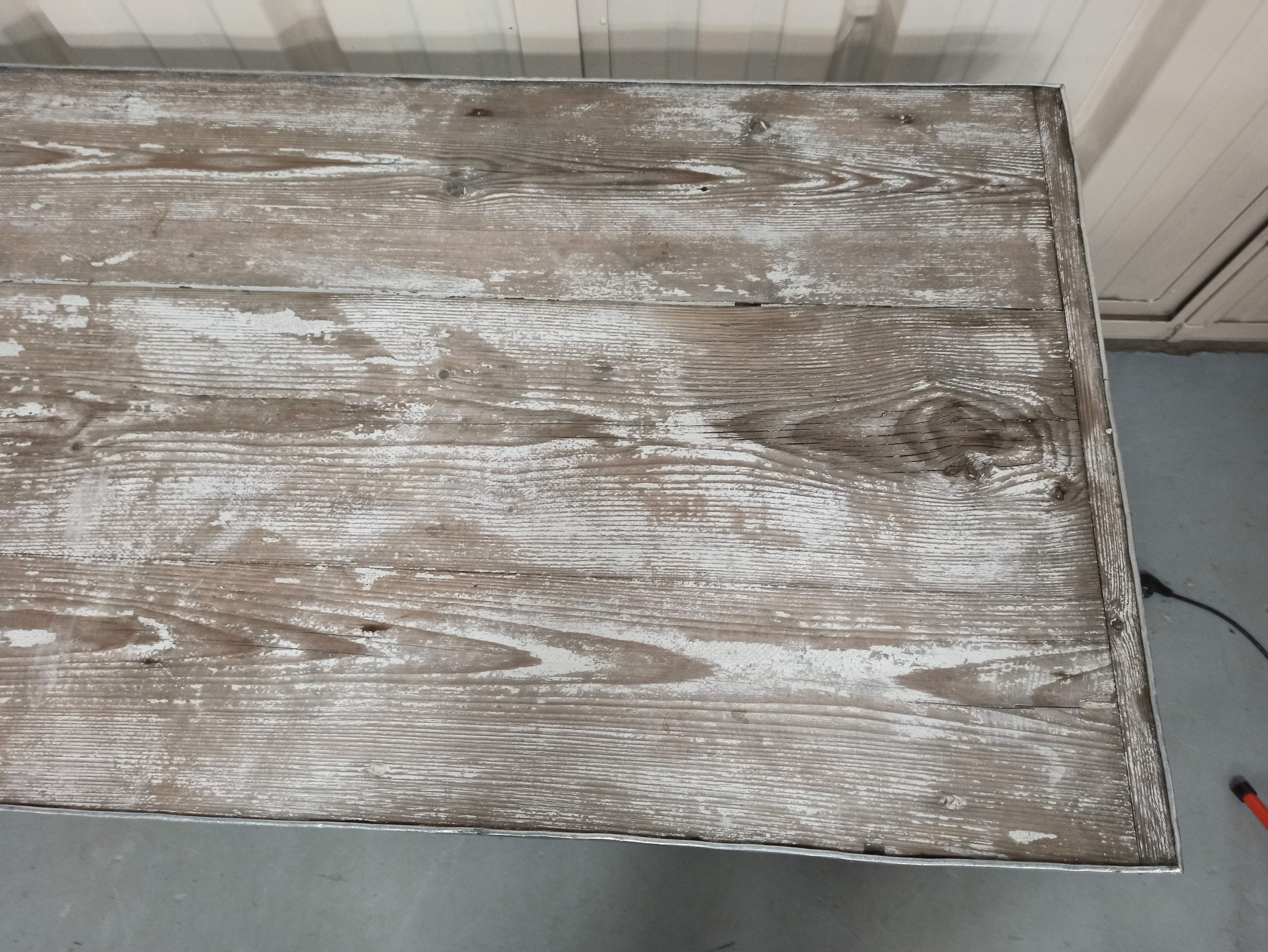 181 cm - Patinated spacer farm table