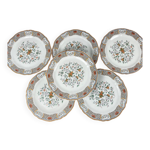 Lot de 6 assiettes à - dessert gien