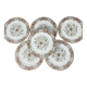 Set of 6 dessert plates Gien model Rouen Sainfoin, 1990