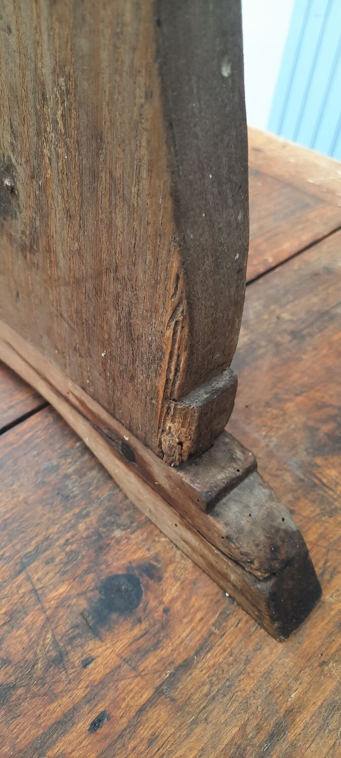 Farm table and pair of benches