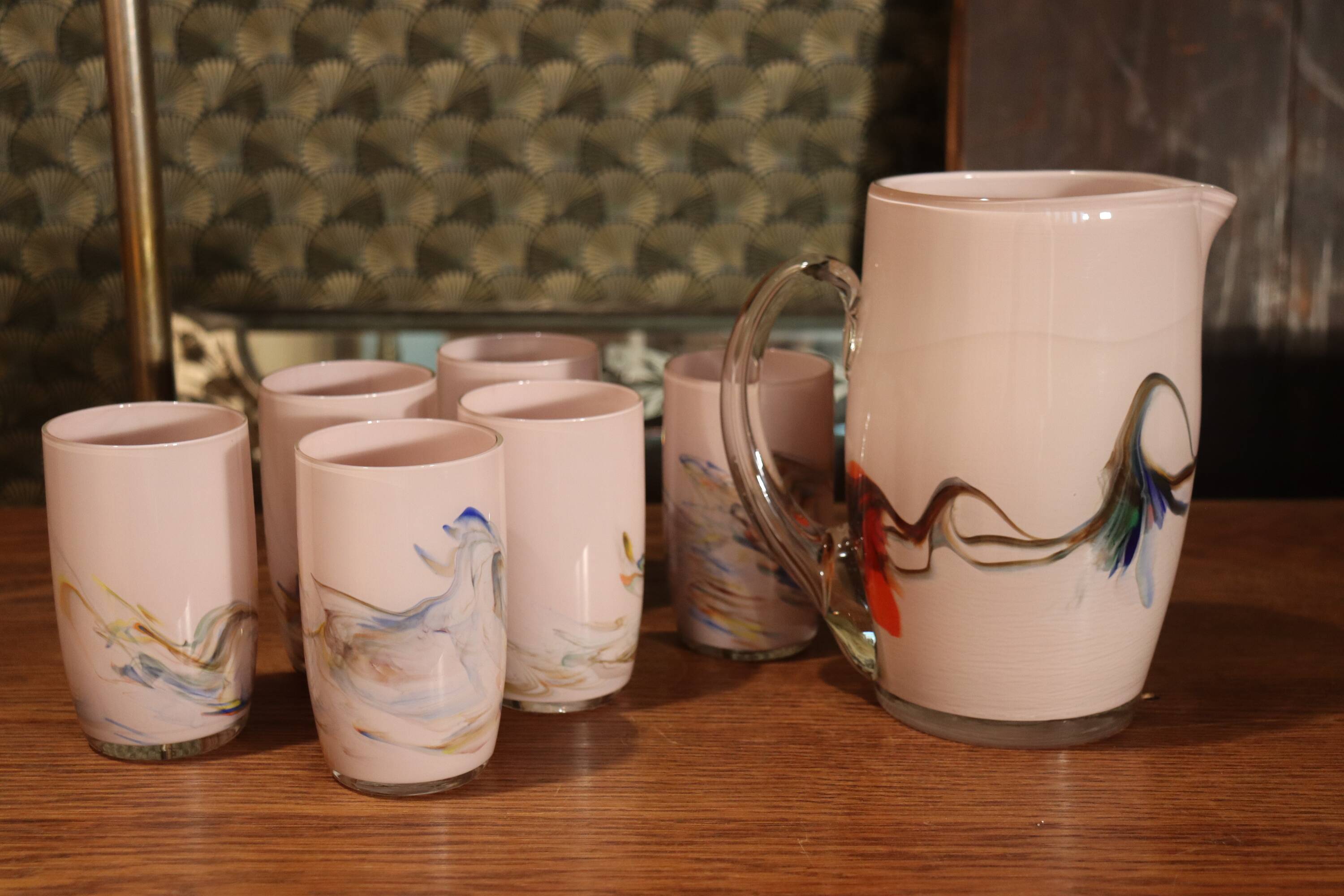 Pitcher and glass service by Murano, Italy, 1960