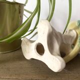 Ceramic parakeet, exotic bird in slip