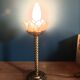 Bedside lamp flower lotus mother-of-pearl base brass