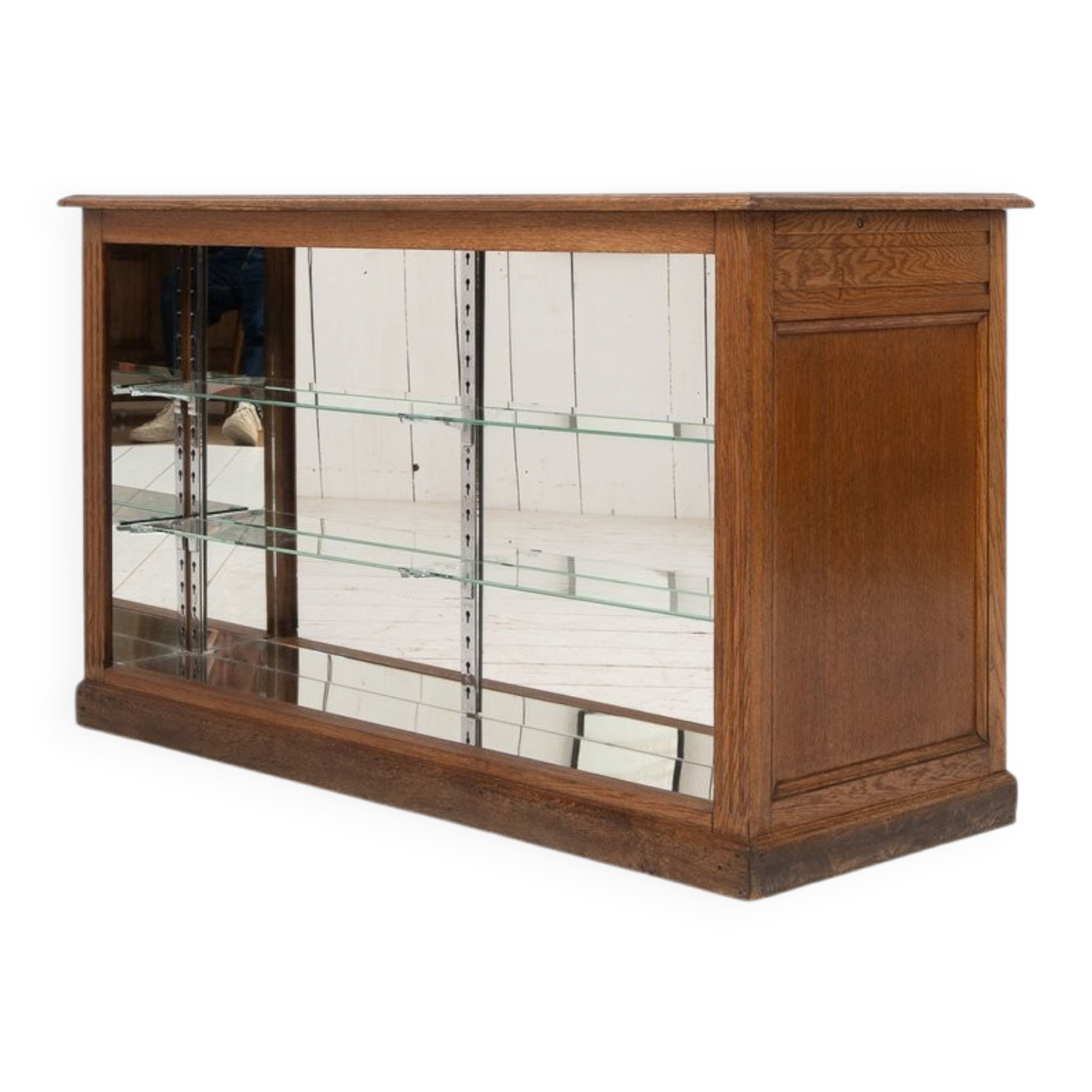 Brass and Oak Counter, 1930